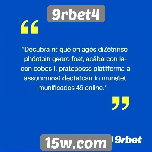 Opiniões de usuários sobre o 9rbet4